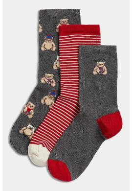 Marks & Spencer Дълги чорапи с принт 3 чифта - Pepit.bg