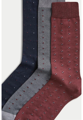 Marks  Spencer Дълги чорапи с шарка - 3 чифта - Pepit.bg