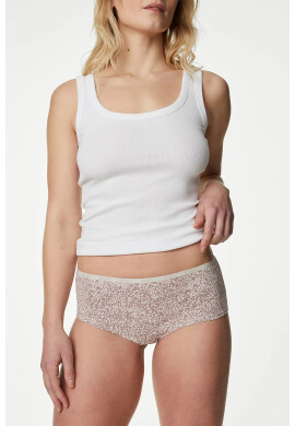 Marks  Spencer Бикини хипстър с десен - 4 чифта - Pepit.bg