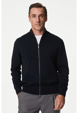 Marks  Spencer Худи с памук с цип - Pepit.bg