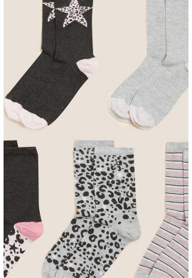 Marks & Spencer Къси чорапи - 5 чифта - Pepit.bg