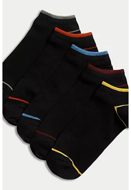 Marks & Spencer Къси чорапи с памук - 5 чифта - Pepit.bg