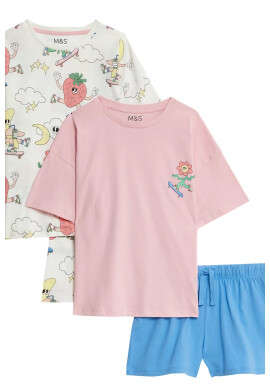 Marks  Spencer Къси пижами с шарка - 2 чифта - Pepit.bg