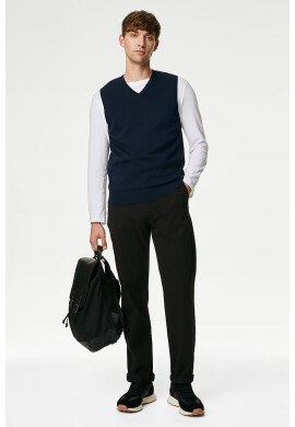 Marks  Spencer Памучен елек с шпиц - Pepit.bg