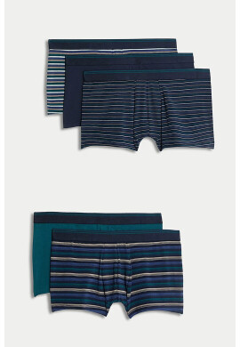 Marks  Spencer Памучни боксерки - 5 чифта - Pepit.bg