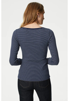 Marks  Spencer Раирана слим блуза - Pepit.bg