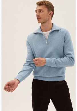 Marks & Spencer Рипсен пуловер с къс цип - Pepit.bg