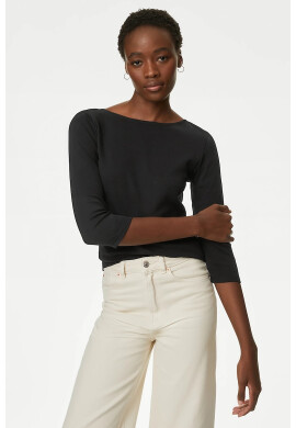 Marks & Spencer Слим блуза с 3/4 ръкави - Pepit.bg