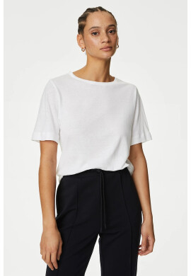 Marks  Spencer Тениска от лен и модал - Pepit.bg
