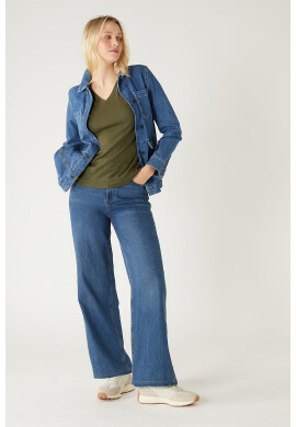 Marks  Spencer Тениска с лен с шпиц - Pepit.bg