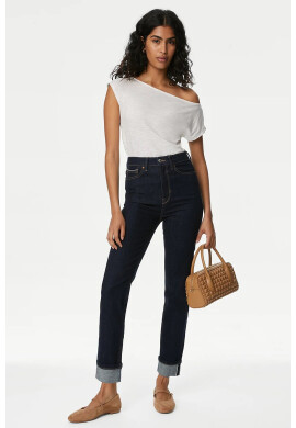 Marks  Spencer Тениска с модал и деколте тип лодка - Pepit.bg