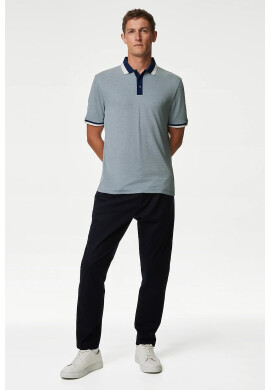 Marks  Spencer Тениска с модал с яка - Pepit.bg