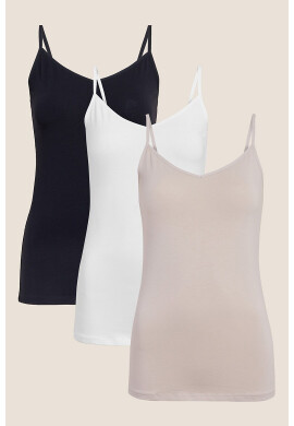 Marks & Spencer Топ с шпиц деколте - 3 броя - Pepit.bg