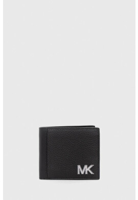 Michael Kors Кожен портфейл с метално лого - Кафяв - Pepit.bg