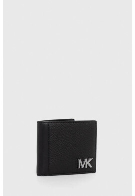 Michael Kors Кожен портфейл с метално лого - Кафяв - Pepit.bg