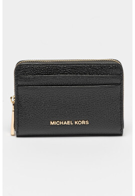 Michael Kors Кожен портфейл с метално лого - Черен - Pepit.bg