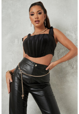 Missguided Къс топ с цип - Pepit.bg