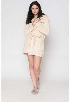 Missguided Мъхест халат с бродирано лого - Pepit.bg