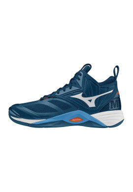Mizuno Обувки за волейбол Wave Momentum 2 - Бял/Тъмносин - Pepit.bg