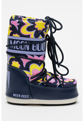 Moon Boot Флорални ботуши с връзки - Pepit.bg