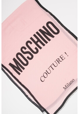 Moschino Шал с модал с лого - Pepit.bg