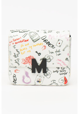 MSGM Кожена чанта с фигурален десен - Pepit.bg