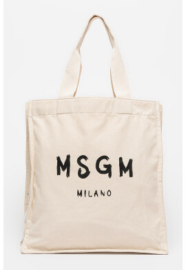 MSGM Памучна шопинг чанта с лого - Pepit.bg