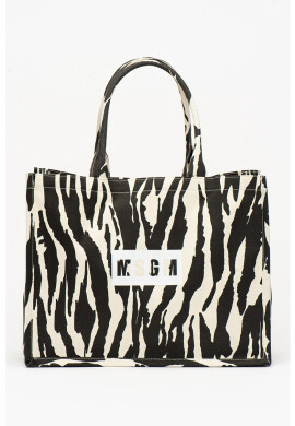 MSGM Шопинг чанта с животински десен - Pepit.bg