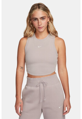 Nike Къс топ с лиосел с лого - Pepit.bg