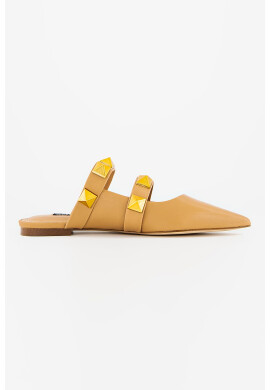 NINE WEST Кожено сабо Dua с капси - Pepit.bg
