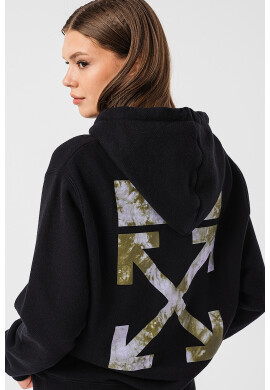 OFF-WHITE Худи с лого на гърба - Pepit.bg