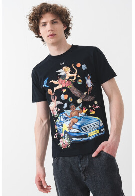 OFF-WHITE Слим тениска с графика - Pepit.bg