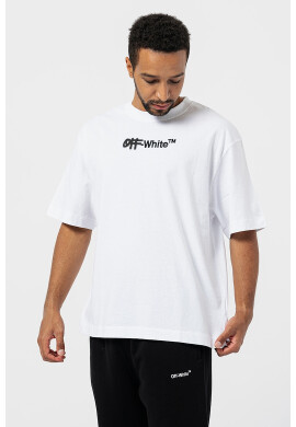 OFF-WHITE Уголемена тениска с лого - Pepit.bg