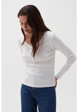 OVS Блуза с деколте Henley - Pepit.bg