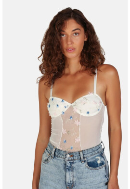 OW Intimates Боди Flora с бродерии - Pepit.bg