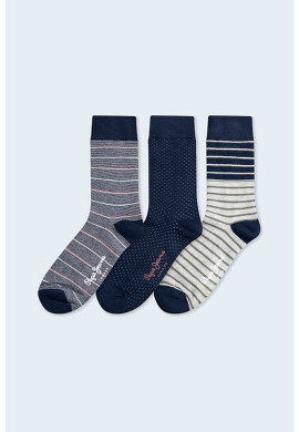 Pepe Jeans London Дълги чорапи с шарка - 3 чифта - Pepit.bg