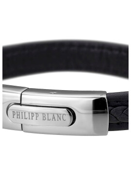 Philipp Blanc Кожена гривна с лого - Pepit.bg