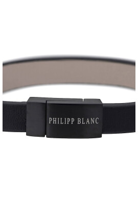 Philipp Blanc Кожена гривна с лого - Pepit.bg