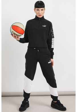 Puma Худи с висока яка - Черен - Pepit.bg