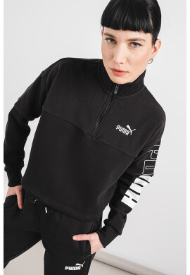 Puma Худи с висока яка - Черен - Pepit.bg