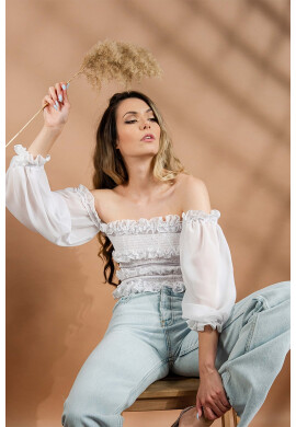 RESENSE Блуза Electra с голи рамене - Pepit.bg