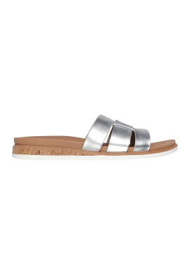 Skechers Чехли Desert Kiss от еко кожа - Сребрист - Pepit.bg