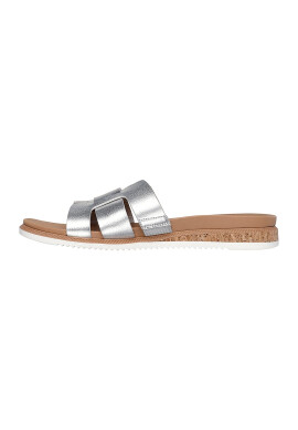 Skechers Чехли Desert Kiss от еко кожа - Сребрист - Pepit.bg