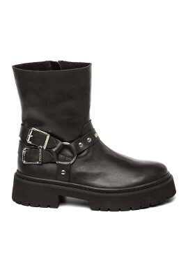 Steve Madden Кожени боти - Черен - Pepit.bg