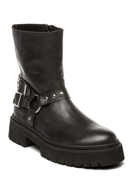 Steve Madden Кожени боти - Черен - Pepit.bg