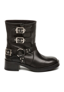 Steve Madden Кожени боти Becase - Черен - Pepit.bg