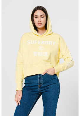 SUPERDRY Късо худи с принт и лого - Pepit.bg