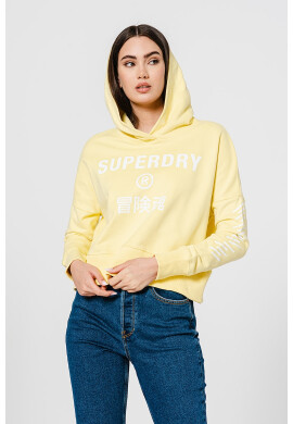 SUPERDRY Късо худи с принт и лого - Pepit.bg