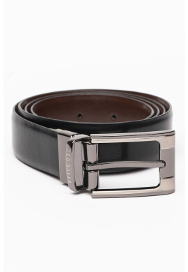 Ted Baker Двулицев кожен колан Karmer с лого - Pepit.bg