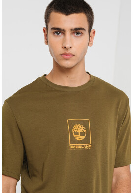 Timberland Тениска от памук Stack с лого - Pepit.bg